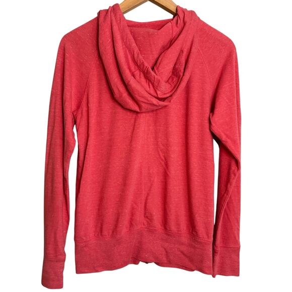 Nike Just Do It Zip Hoodie Women's Small Peach Pink Lightweight Jacket - Picture 3 of 8